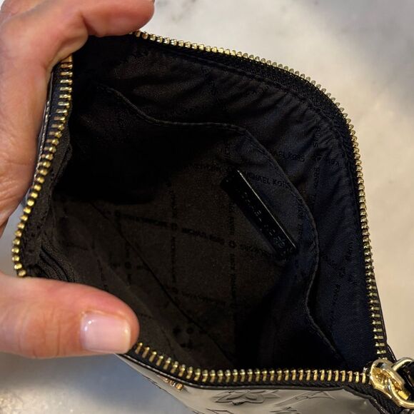 Michael Kors Patent Leather Embossed XL Wristlet Pouch Clutch - Picture 13 of 16
